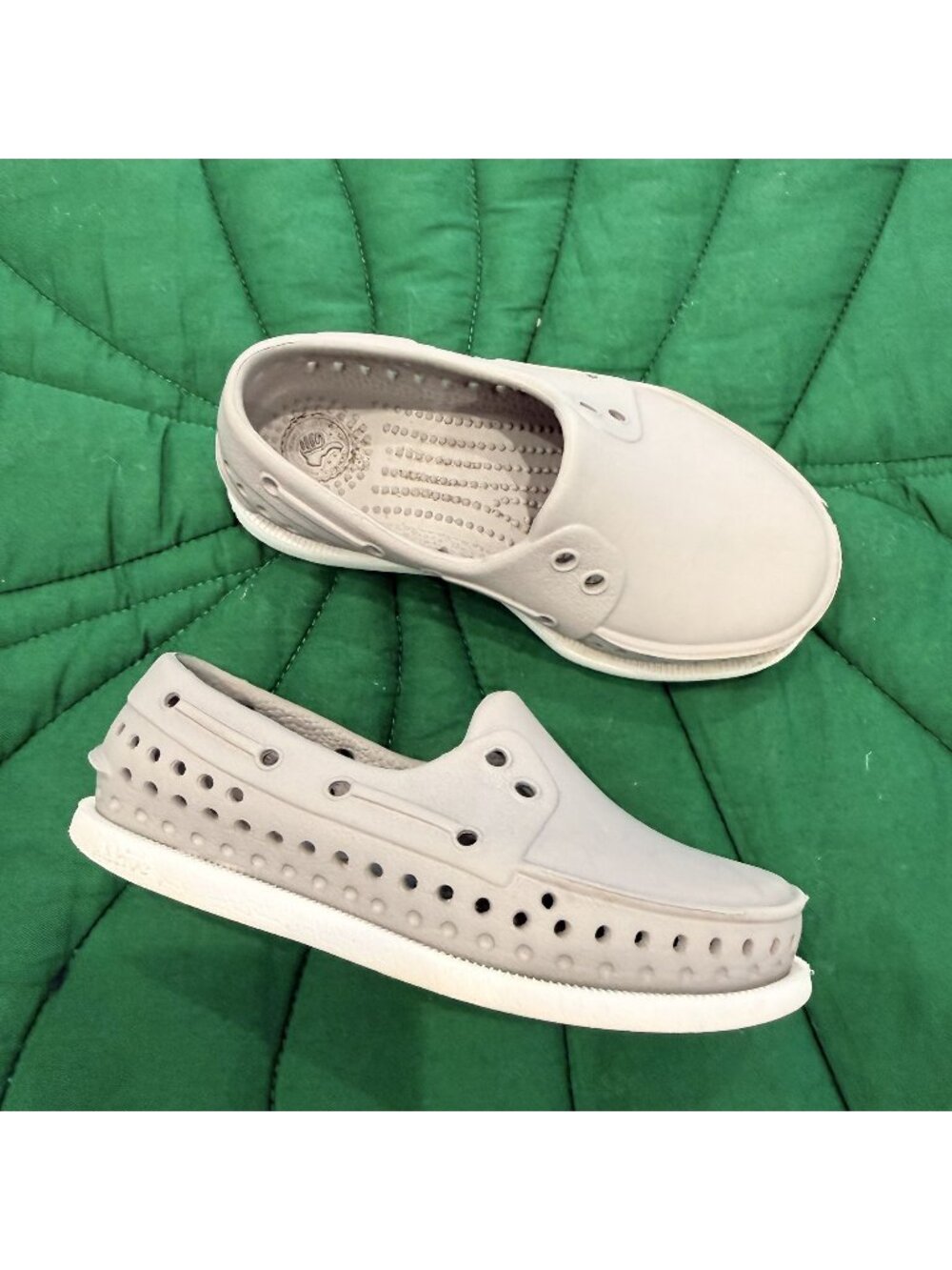 Native Shoes Howard Toddler 7 Gray Slip On Boat Shoes Loafers Water Shoes
